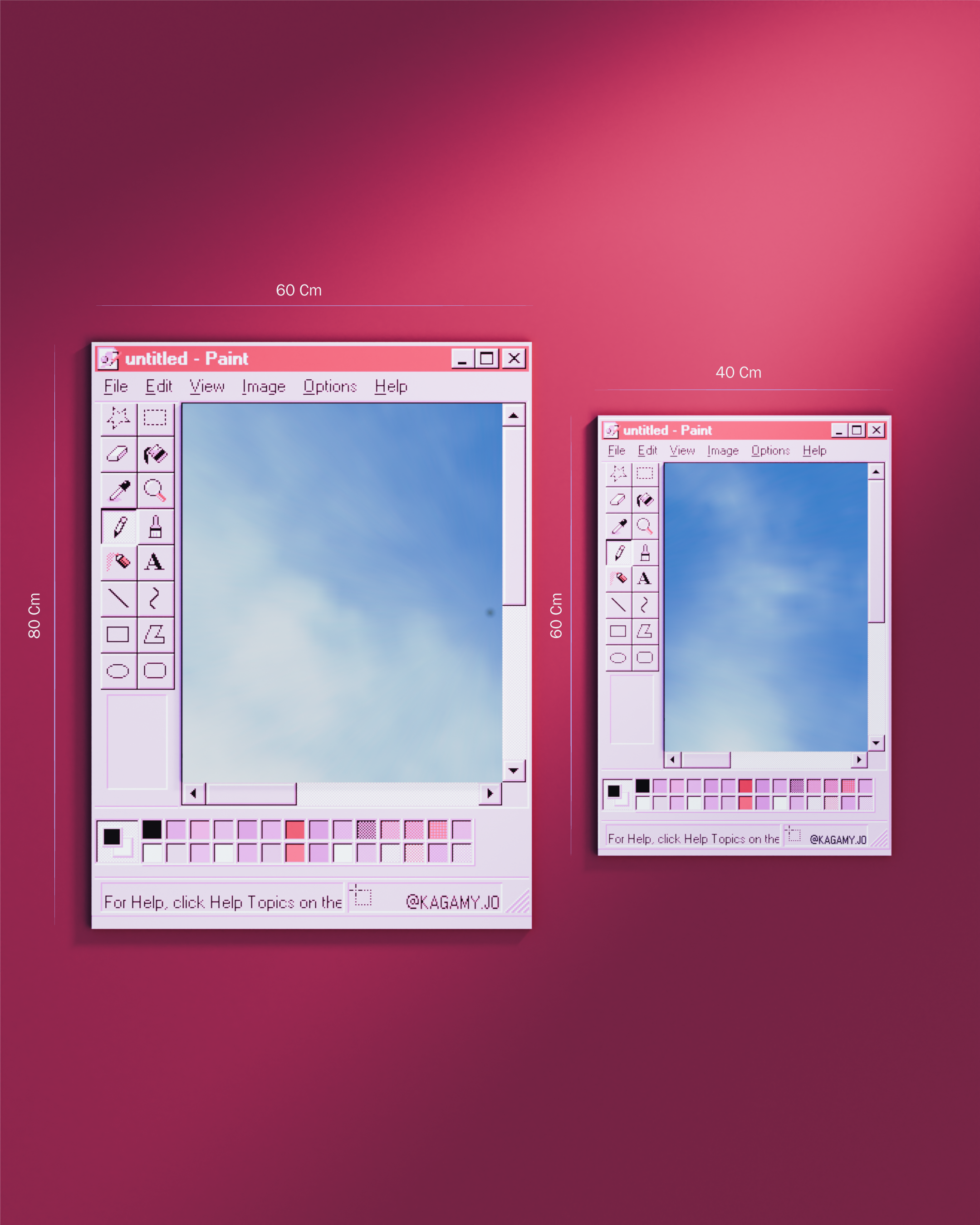 MS Paint mirror Pink